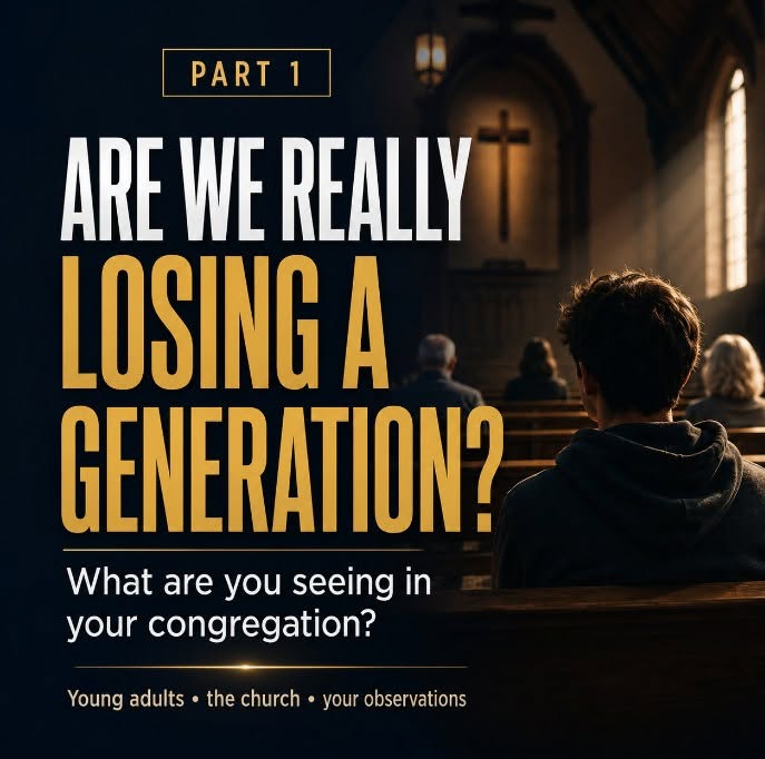 Young adults gathered in conversation at a church building