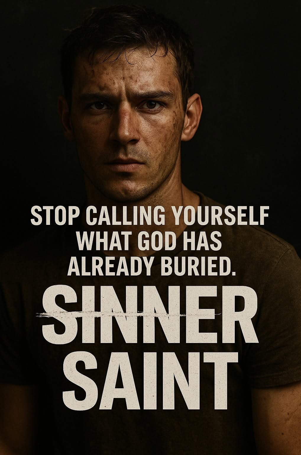 A person standing in light, representing the new identity of a saint